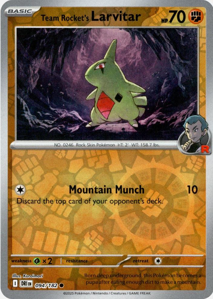 Team Rocket's Larvitar [Reverse Holo]